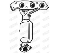 Catalyseur 28693 WALKER pour NISSAN OPEL SUZUKI