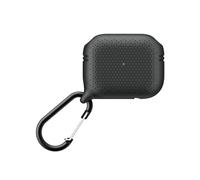 Coque de Protection Étanche pour AirPods Pro - Catalyst Édition Spéciale, IP67, Antichoc MIL-STD-810G, Silicone Premium, avec Mousqueton, Charge Sans Fil/Qi/USB-C - Noir Furtif