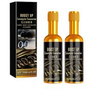 Catalytic Converter Cleaner, Exhaust System Pipe Carbon Removal Cleaner, Deep Clean Formula for Emission Systems, Reduce Engine Light Issues for Gas and Diesel Car (2PCS/240ml)