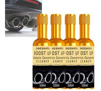 Catalytic Converter Cleaner for Gas & Diesel - Exhaust System Pipe Carbon Removal Cleaner Treatment Additive Oil, Easy Pour-In, Professional Engine & Exhaust Revival. Feel the Difference Now (4pcs)