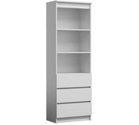 CATANIA - Meuble de rangement avec casiers bureau/salon/chambre 30x60x180 - Bibliothèque contemporaine - Etagères livres déco