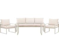 Cataniasalon 1 "table à manger", 1 canapé, 2 fauteuils beige.