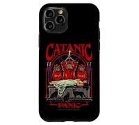 Catanic Panic Satanic Cat Retro Vintage Funny Adult Humor Coque pour iPhone 11 Pro