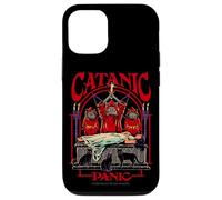 Catanic Panic Satanic Cat Retro Vintage Funny Adult Humor Coque pour iPhone 12/12 Pro
