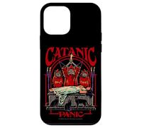 Catanic Panic Satanic Cat Retro Vintage Funny Adult Humor Coque pour iPhone 12 Mini