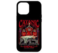 Catanic Panic Satanic Cat Retro Vintage Funny Adult Humor Coque pour iPhone 12 Pro Max