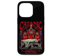 Catanic Panic Satanic Cat Retro Vintage Funny Adult Humor Coque pour iPhone 13 Pro