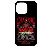 Catanic Panic Satanic Cat Retro Vintage Funny Adult Humor Coque pour iPhone 14 Pro Max
