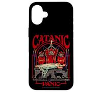 Catanic Panic Satanic Cat Retro Vintage Funny Adult Humor Coque pour iPhone 16 Plus