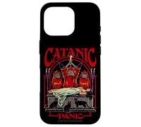 Catanic Panic Satanic Cat Retro Vintage Funny Adult Humor Coque pour iPhone 16 Pro