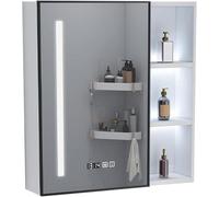 CATANK Armoire de Salle de Bain à LED Intelligente et innovante avec Commande Tactile et Fonction antibuée, Conception Murale Peu encombrante, Rangement à Une Porte, Armoire Murale multif