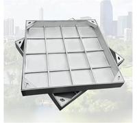 CATANK Couvercle de Regard carré Robuste, Couvercle de Regard métallique Durable, Couvercle de Regard encastré, Convient aux patios, allées, trottoirs, couvercles de fosses septiques (5 c