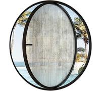 CATANK Hublots Ronds rotatifs en Verre - Hublots de Ventilation rotatifs à 360° en Alliage d'aluminium Hublot Rotatif avec hublot Rond en Verre trempé (Noir)