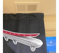 CATANK Supports de Tringle à Rideaux Auto-adhésifs, séparateurs de pièce pour Douche/terrasse/fenêtre/Salon, Ensemble de Tringle à Rideaux métallique à Fixation au Plafond sans perçage (C