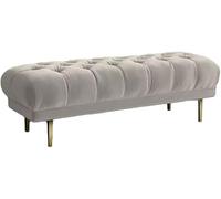 CATANK Tabouret de lit, Pouf, Banc à Chaussures, Banc d'essai pour Magasin de Chaussures, Tabouret Long pour canapé, entrée de Chambre, Magasin de vêtements (Couleur : Gris Clair, Taille