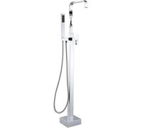 CATANK Waterfall Free Standing Bath Mixer Taps Single Hole High Spout Floor Mounted Bath Tap with Hand Shower,Chrome