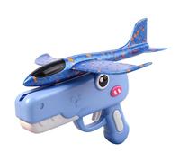 Catapulte d'avion à voile, jouet de tir dinosaure, lanceur d'avion en mousse, kit de jeu d'avion d'extérieur 24 x 22,5 cm pour activités de jardin, cour, fête d'anniversaire, jouet d'avion en plein
