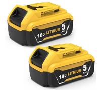 Catastro 2 pièces 18V 5000mAh DCB184 Remplacement pour Dewalt Batterie 18V pour Dewalt Batterie DCB184 DCB180 DCB181 DCB182 DCB200 DCB201 DCB204 DCB127 DCB112 DCB115 avec Indicateur LED