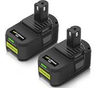 Catastro 2 Pieces 18V 5500mAh Batterie Remplacement pour Ryobi Batterie 18V 5.5Ah RB18L50 RB18L40 RB18L25 RB18L15 RB18L13 P102 P103 P104 P105 P106 P107 avec Indicateur LED