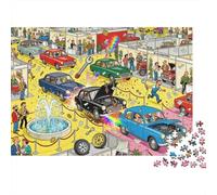 Catastrophe du Salon des Voitures d'Époque Puzzle en Bois Imperméable DIY Puzzles De 1000 Pièces pour Adultes Cadeaux Impossible Jeux De Stimulants