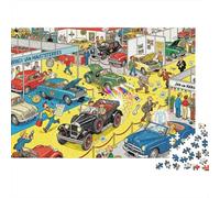 Catastrophe du Salon des Voitures d'Époque Puzzle en Bois Imperméable Puzzles De 1000 Pièces pour Adultes Coloré Jeux Éducatifs