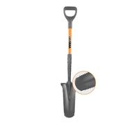 CATAVANA - Bêche de Jardin avec Dents en Acier - Outil de Creusage et Ameublissement du Sol - Noir/Orange