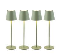 CATAVANA-Lot de 4 Lampes de table sans fil - Rechargeables LED pour Intérieur/Extérieur-Cable USB-C - Lampe Tactile avec Variateur - Couleur de Lumière Chaude-Design en Métal- Marque Française- Cactus