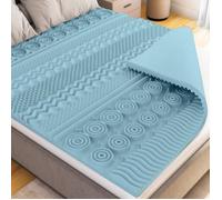 CATAVANA - Surmatelas 140x190 cm - Mousse à Mémoire de Forme 5 cm avec Gel - Confort Ergonomique avec 13 Zones de Soutien