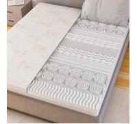 CATAVANA - Surmatelas 140x200 cm - Mousse à Mémoire de Forme 5 cm + Housse Bambou - Confort Ergonomique avec 13 Zones de Soutien