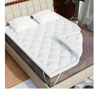 CATAVANA - Surmatelas Confort 140x190 cm - Microfibre Respirante, Hypoallergénique, Anti-acariens - 800g - Antidérapant