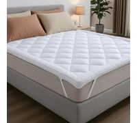 CATAVANA - Surmatelas Confort 140x190 cm - Microfibre Respirante, Hypoallergénique et Anti-acariens - Garnissage 800g - Antidérapant avec Bandes Élastiques - Idéal pour 2 Personnes.