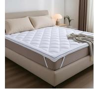 CATAVANA - Surmatelas Confort 160x200 cm - Microfibre Respirante, Hypoallergénique, Anti-acariens - 1000g - Antidérapant