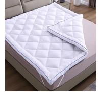 CATAVANA - Surmatelas Confort 160x200 cm - Microfibre Respirante, Hypoallergénique, Anti-acariens - 1000g - Antidérapant