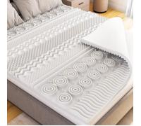 CATAVANA - Surmatelas Mémoire de Forme 4,5 cm - 140x190 cm - Ergonomique, 13 Zones, Idéal Matelas 2 Places