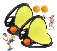 Catch Ball Set - Ball Catch Game | Racket Attrape Le Jeu | extérieur Capture | Cour arrière-Cour à l'extérieur des Jeux de Jouets intérieurs Cadeau | Activités de Tout-Petits à Moteur Fin, 2 joueu