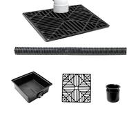 Catch Basin Down Shlant -Catch Basin Down Recoust, No D No DIG Flexible French Drain Pipe De Bas De Gamme Underground Kit - Bassin De Capture De Vidange Tempête, Système De Vidange Français Pipe De