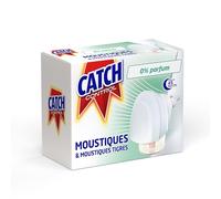 CATCH CONTROL, Diffuseur Electrique Liquide, Sans parfum, Formule répulsive, Anti-moustique et moustiques tigres, Efficace jour et nuit, Protection pour toute la famille, Discret et pratique, 45 Nuits
