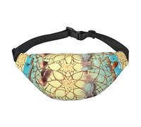 Catch Dream Sac banane en filet pour homme et femme - Sac banane à bandoulière pour partout - Sac banane avec sangle réglable - Sac de poitrine décontracté pour la randonnée en plein air - Noir -