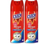 Catch Expert - Aérosol Barrière Mouches (400 mL) - 4 heures de protection - Insecticide Anti Mouches (Lot de 2)