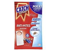 CATCH Lot de 2 Etuis de 6 Crochets Anti-Mites inodore MAXI FORMAT