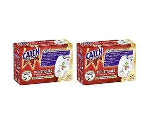 Catch Expert - Diffuseur Electrique Liquide Réglable Anti-Moustiques & Moustiques Tigres & Mouches - Lot de 2 (2x 45 Nuits)