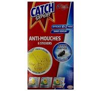 Catch Expert Mouches Autocollants Anti-Mouches Décoratifs, Sans Odeur, 6 stickers Jaunes