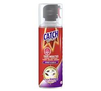 Catch Expert Volants et Rampants - Aérosol (400mL) - Insecticide Tous Insectes - Mouches Moustiques Cafards Araignées