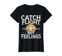 Catch Flight Not Feelings Voyageur Touristique T-Shirt Graphique avec Valeur