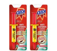 CATCH - Gel insecticide anti cafards et blattes, seringue 10 Gr (Lot de 2 seringues
