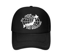 Catch - Graphisme thématique 'All Japan Pro Wrestling' Logo du Globe pour Le Sport, culturel, Design Bonnet de Baseball en Maille