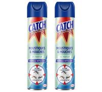 CATCH Lot de 2 Aérosols Moustiques et Mouches 300ml