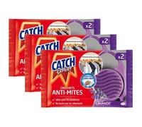 CATCH Lot de 3 Anti-Mites Lavande Crochets x2 - TP18