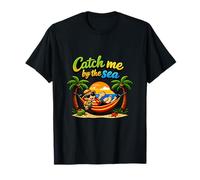 Catch Me by The Sea Graphique Permanent pour fête de Vacances T-Shirt
