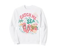 Catch Me by The Sea Tongs de Plage Motif Tropical d'été Sweatshirt